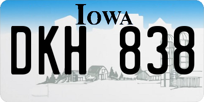 IA license plate DKH838