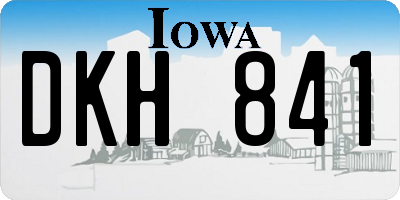 IA license plate DKH841