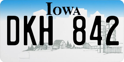 IA license plate DKH842