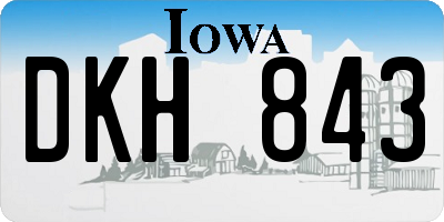 IA license plate DKH843