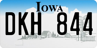 IA license plate DKH844