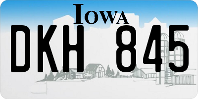 IA license plate DKH845