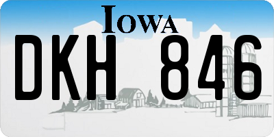 IA license plate DKH846