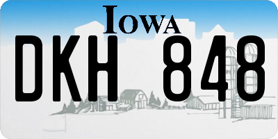 IA license plate DKH848