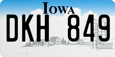 IA license plate DKH849