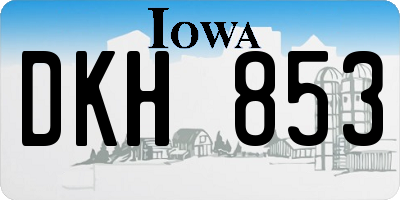 IA license plate DKH853