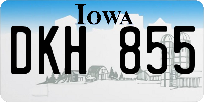 IA license plate DKH855