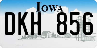 IA license plate DKH856