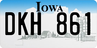 IA license plate DKH861