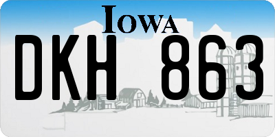 IA license plate DKH863
