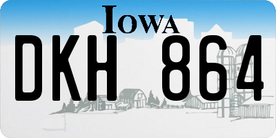 IA license plate DKH864