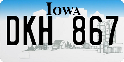 IA license plate DKH867