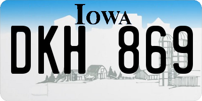 IA license plate DKH869