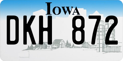 IA license plate DKH872