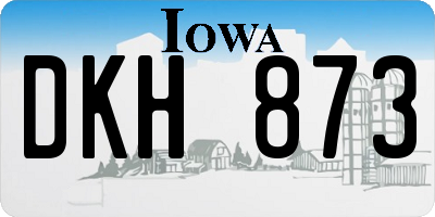 IA license plate DKH873