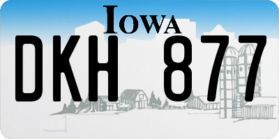 IA license plate DKH877
