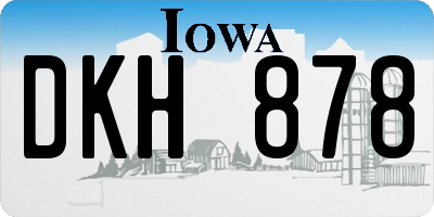 IA license plate DKH878