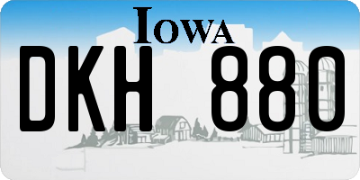 IA license plate DKH880