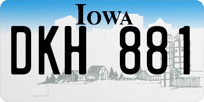 IA license plate DKH881
