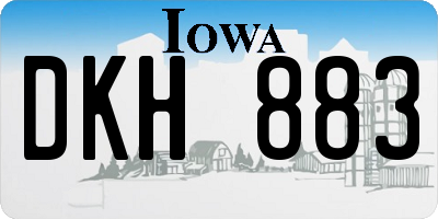 IA license plate DKH883