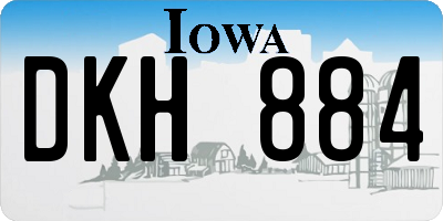 IA license plate DKH884