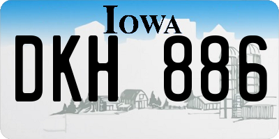 IA license plate DKH886