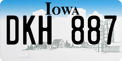 IA license plate DKH887