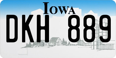 IA license plate DKH889