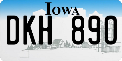 IA license plate DKH890