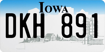IA license plate DKH891