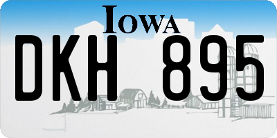 IA license plate DKH895