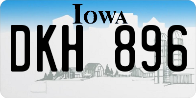 IA license plate DKH896