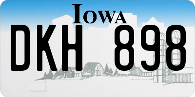 IA license plate DKH898