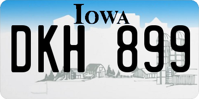 IA license plate DKH899
