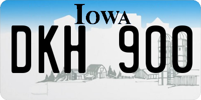 IA license plate DKH900