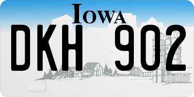 IA license plate DKH902