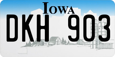 IA license plate DKH903