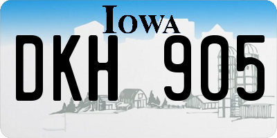 IA license plate DKH905