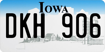 IA license plate DKH906