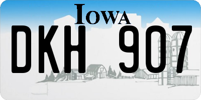 IA license plate DKH907