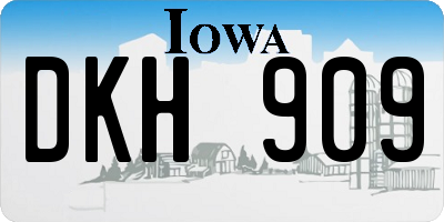 IA license plate DKH909