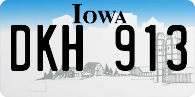 IA license plate DKH913
