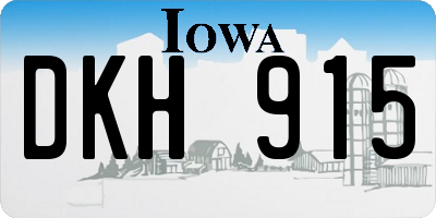 IA license plate DKH915