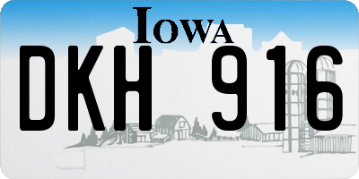 IA license plate DKH916