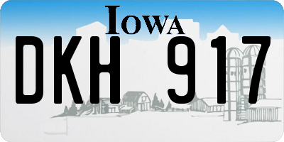 IA license plate DKH917