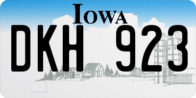 IA license plate DKH923