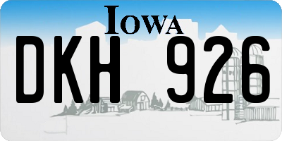 IA license plate DKH926