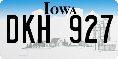 IA license plate DKH927
