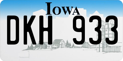 IA license plate DKH933