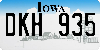 IA license plate DKH935